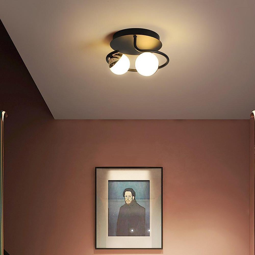 2 - Light Globes Design LED Nordic Flush Mount Ceiling Light Ceiling Lamp