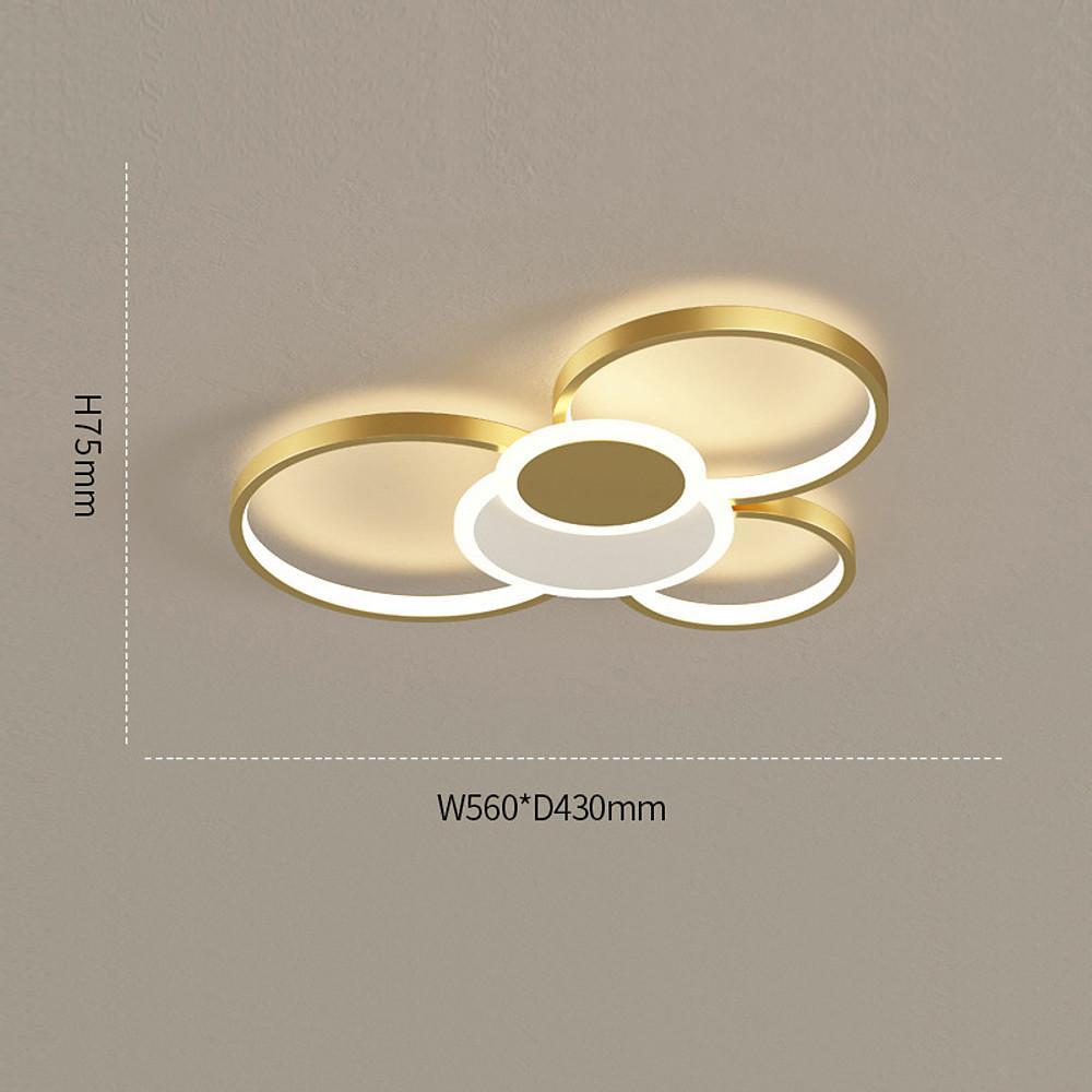 Modern LED Circles Flush Mount Ceiling Light Artistic Eclipse Design, Energy - Efficient Lighting