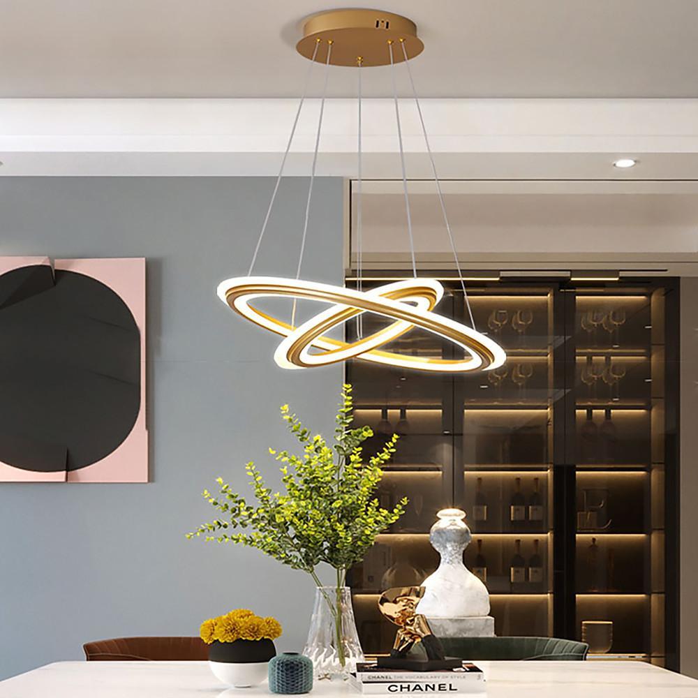 2 - light Circles Shaped LED Nordic Chandeliers Hanging Ceiling Lights