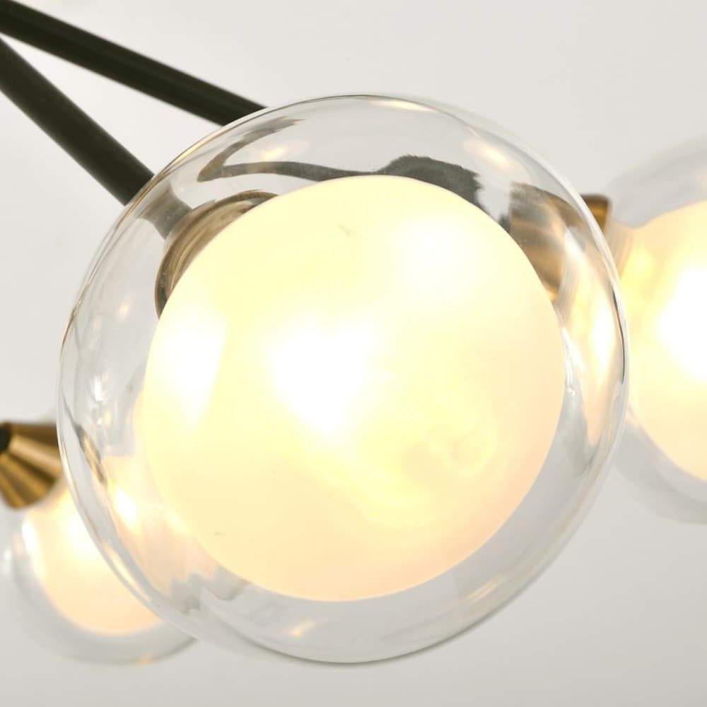 40'' LED 12 Bulbs Mini Style Chandelier LED Artistic Metal Glass Mini Globe Design
