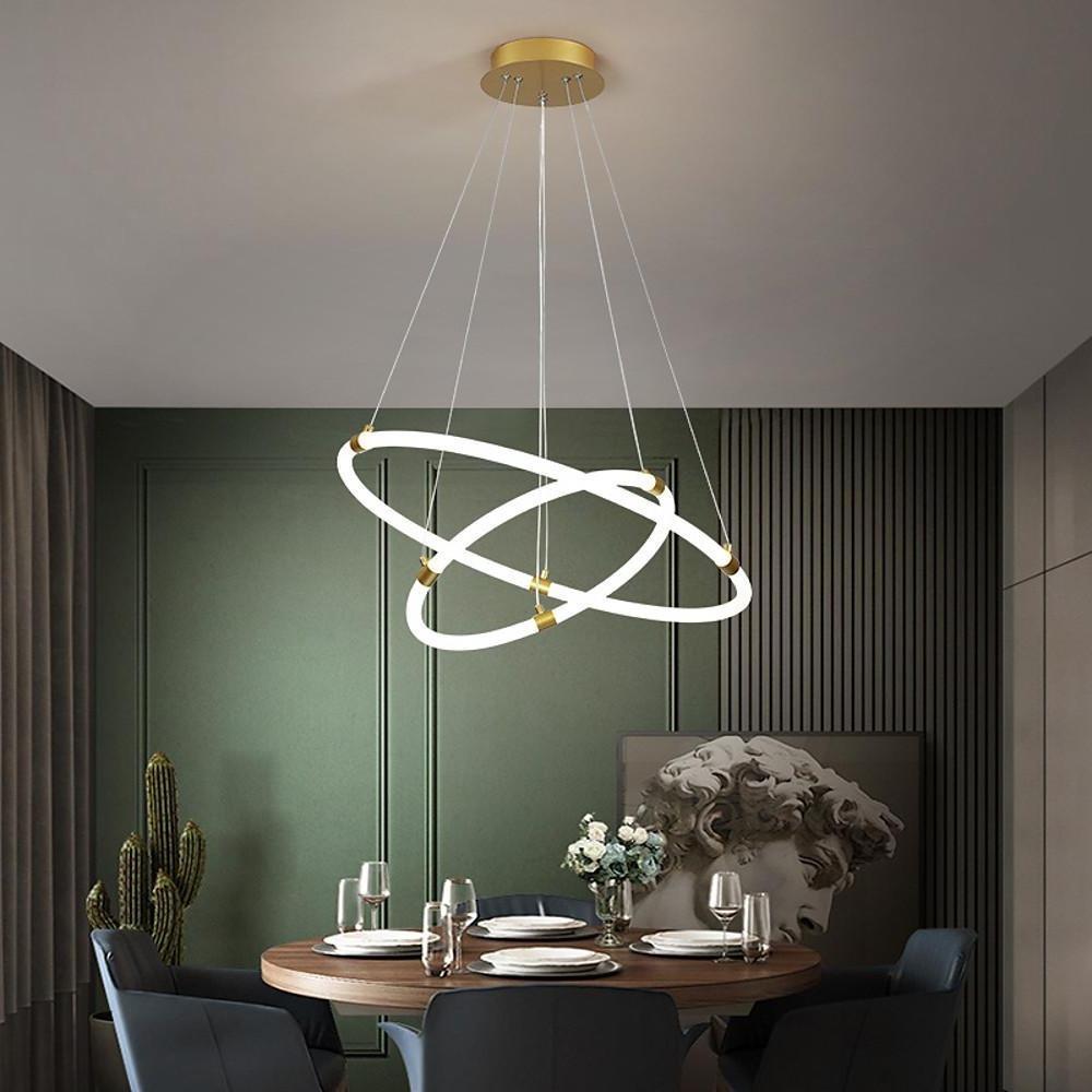 Surround Circle LED Chandelier: 2/3 - Light, 4000K, Acrylic