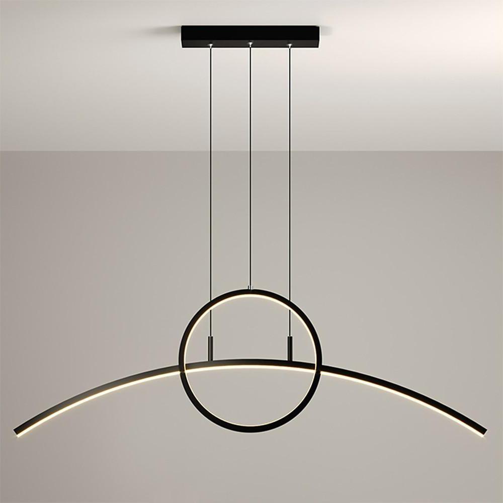 35'' LED 2-Light Single Design Pendant Light Modern LED Metal PVC Modern Style Pendant Lights-dazuma
