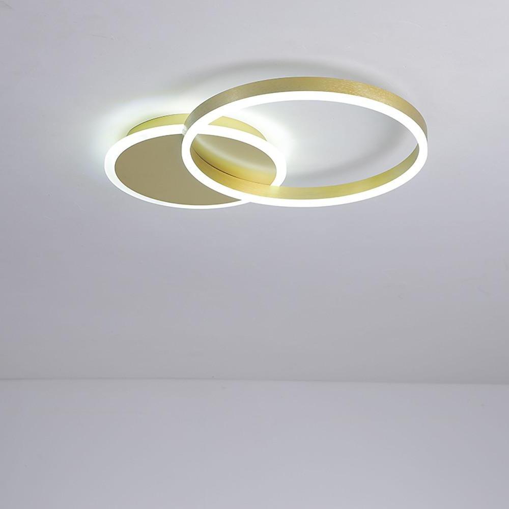 22'' LED 2-Light Geometric Shapes Flush Mount Lights LED Chic & Modern Aluminum Acrylic Dimmable Ceiling Lights-dazuma