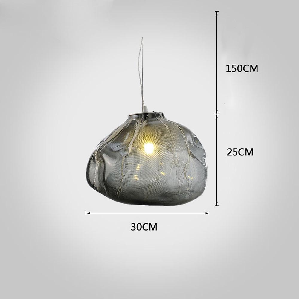 12'' LED 1-Light Single Design Pendant Light Nordic Style Glass Metal Island Lights