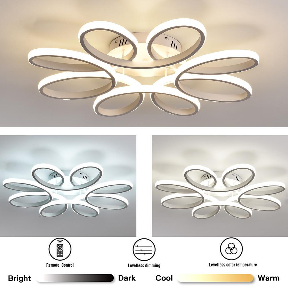 26'' LED 1-Light Flush Mount Lights Modern Contemporary Metal Silica gel Linear Dimmable Ceiling Lights-dazuma