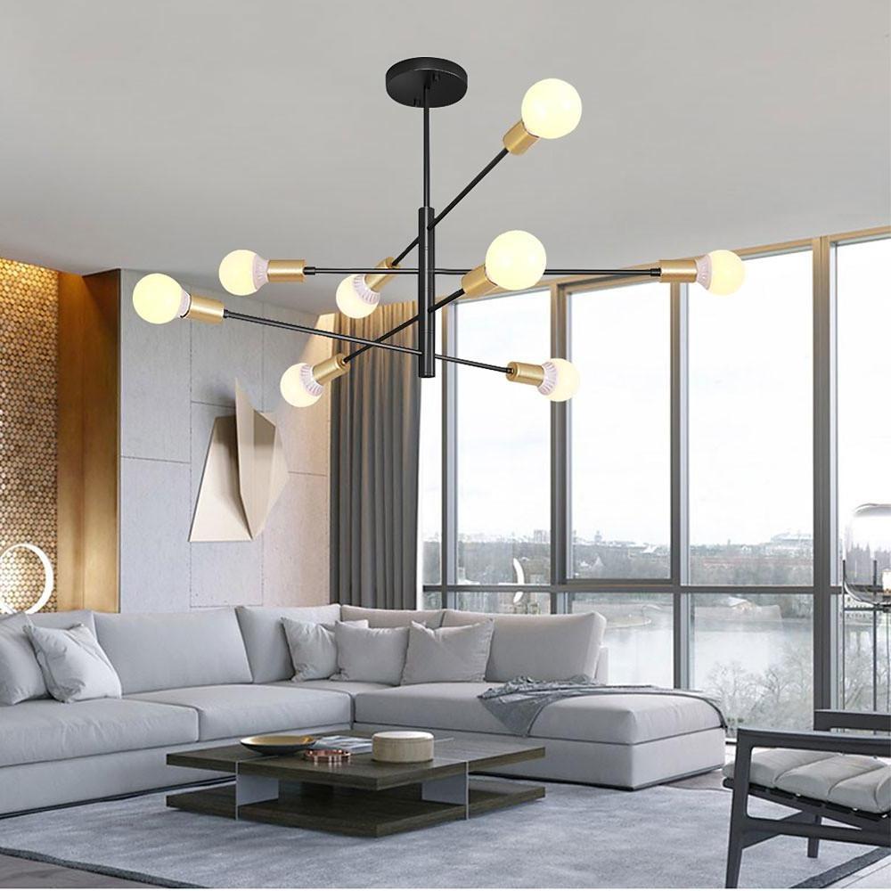 37'' LED 8-Light New Design Chandelier Artistic Contemporary Metal Sputnik Sputnik Design