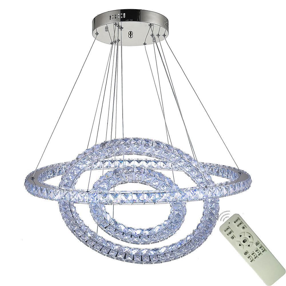 Luxury Crystal LED Chandelier 3 - Tier Geometric or Stacked LED Pendant light