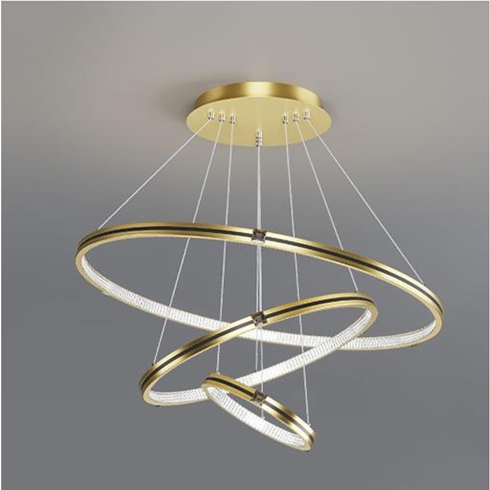 24'' LED 3-Light Single Design Chandelier Modern LED Metal Acrylic Layered Stylish Modern Style Artistic Style Chandeliers