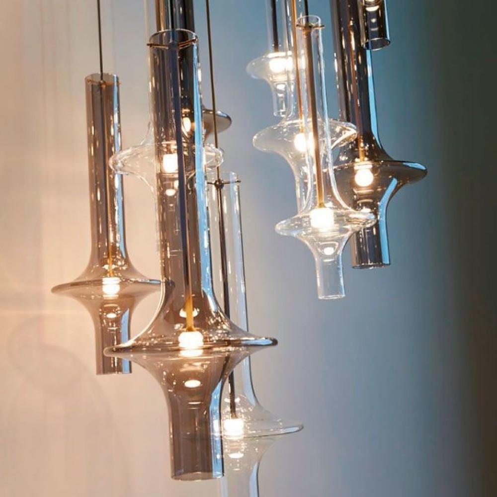 Modern Glass Metal Industrial Pendant Light