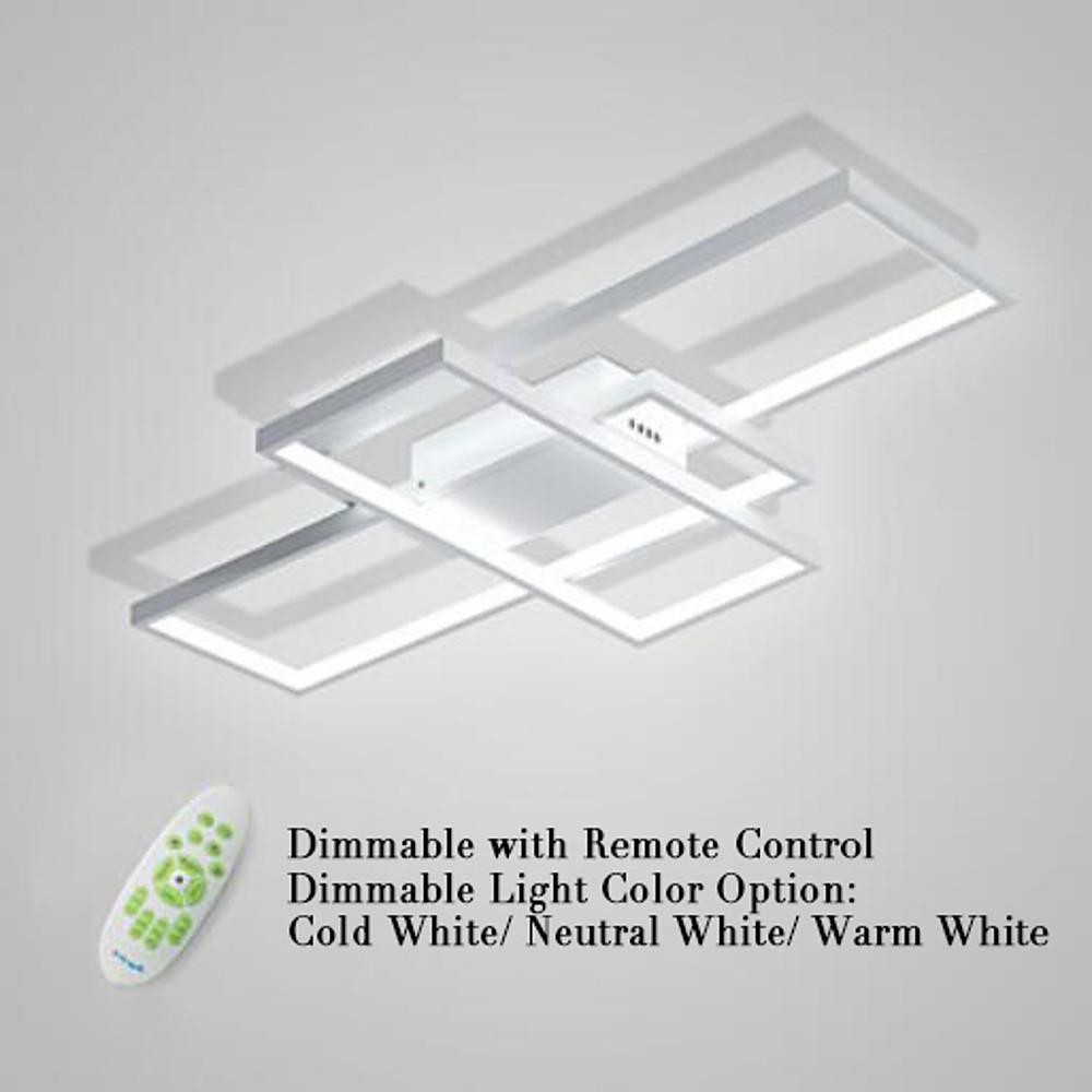 Display Of Rectangles Abstract LED Flush Mount Ceiling Lights for Bedroom