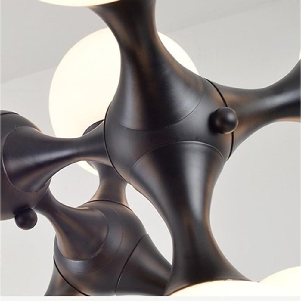 30'' LED 9-Light Lantern Desgin Chandelier Modern Metal Glass Chandeliers