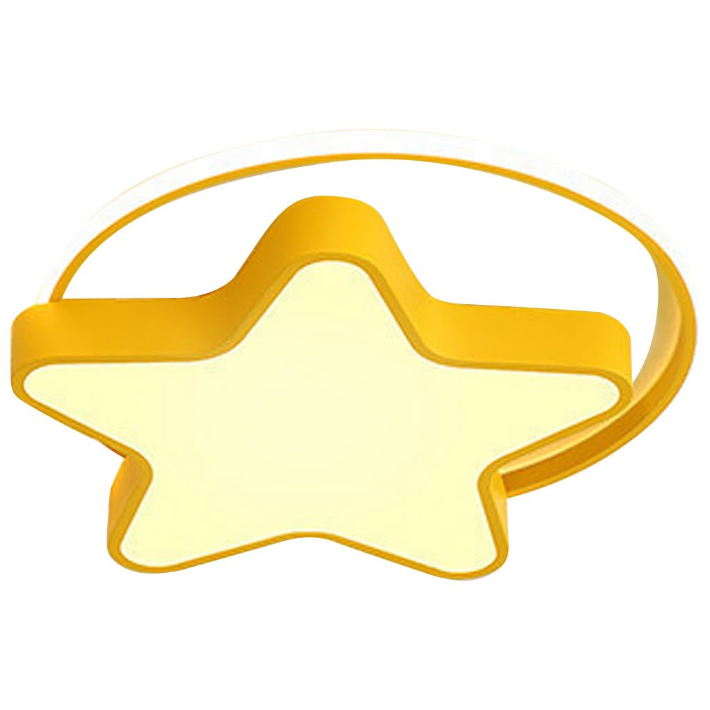 Nordic Creative Five-pointed Star Design Three Color Dimming LED Ceiling Lamp - Dazuma