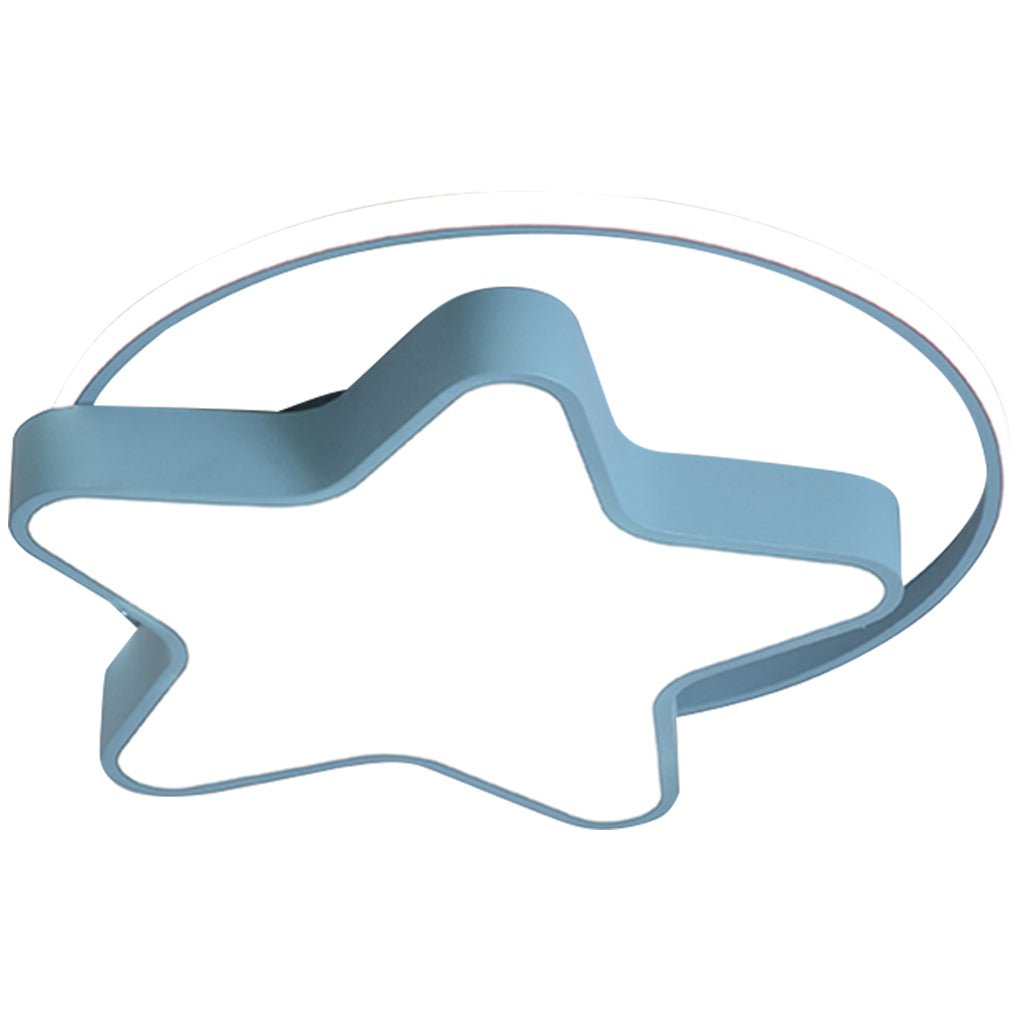 Nordic Creative Five - pointed Star Design Three Color Dimming LED Ceiling Lamp