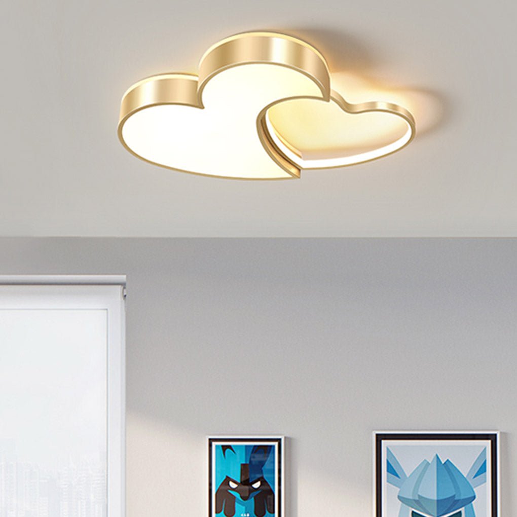 Nordic Creative Heart - shaped High Light Transmittance LED Dimmable Ceiling Lamps