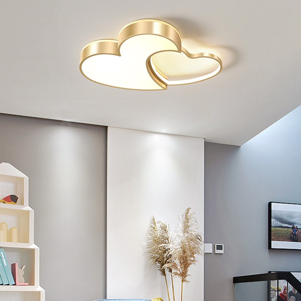 Nordic Creative Heart - shaped High Light Transmittance LED Dimmable Ceiling Lamps