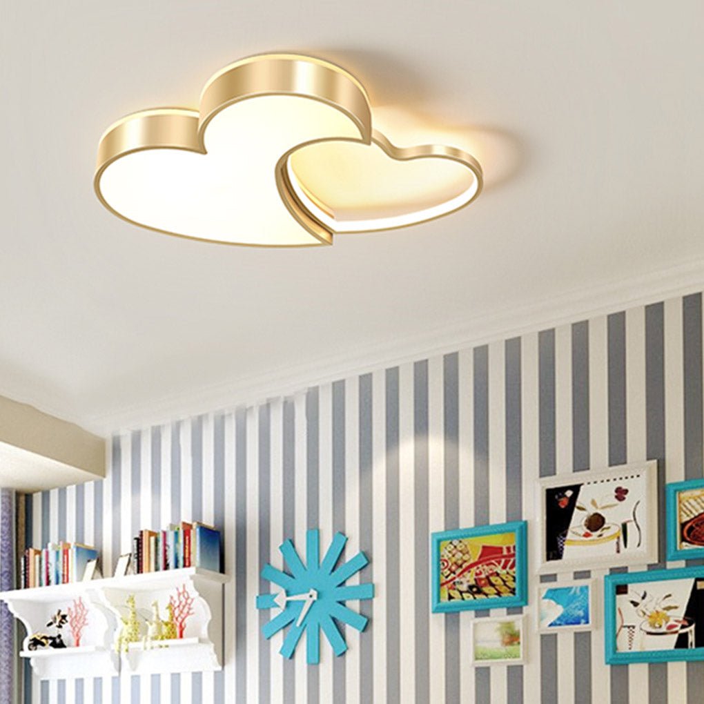 Nordic Creative Heart - shaped High Light Transmittance LED Dimmable Ceiling Lamps