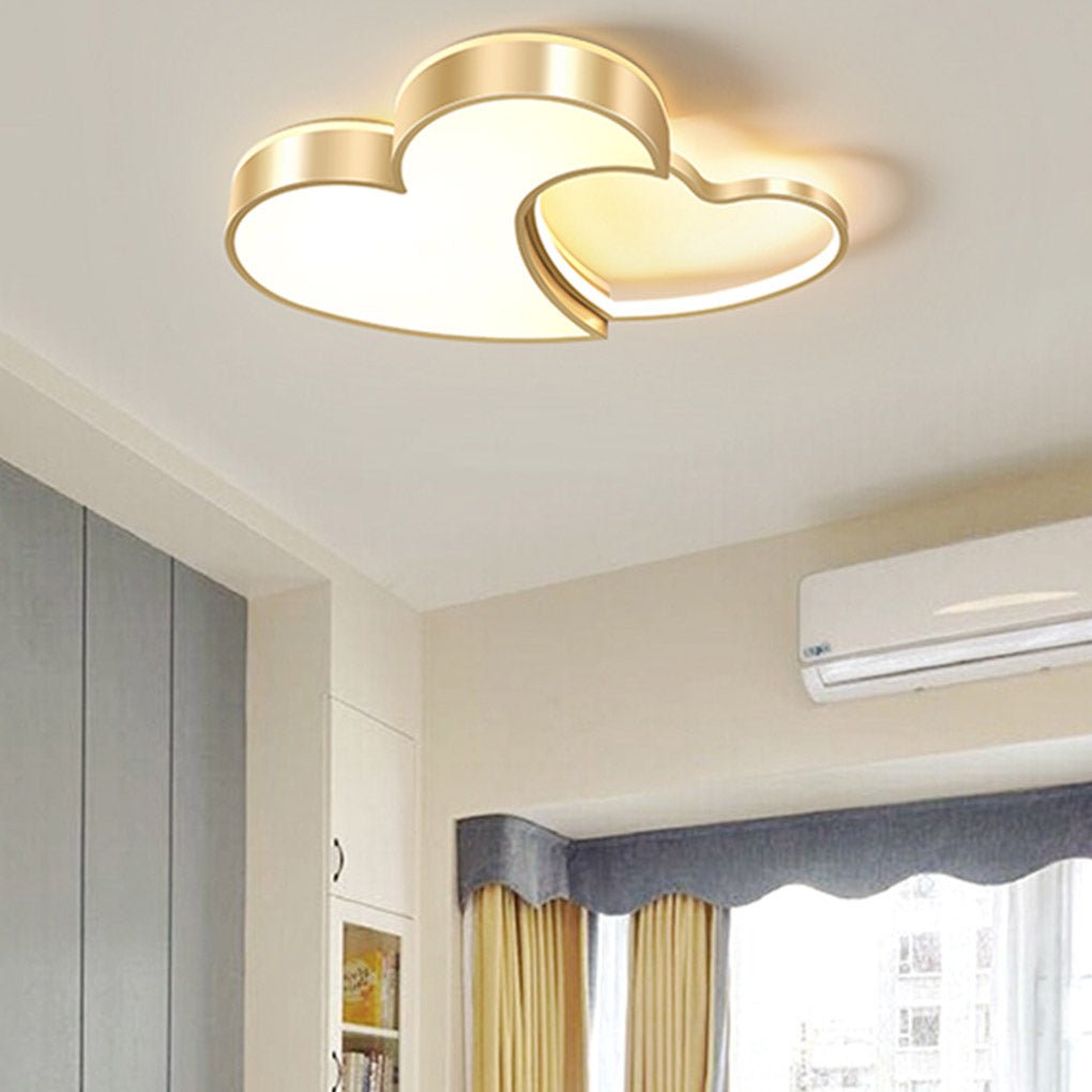 Nordic Creative Heart - shaped High Light Transmittance LED Dimmable Ceiling Lamps