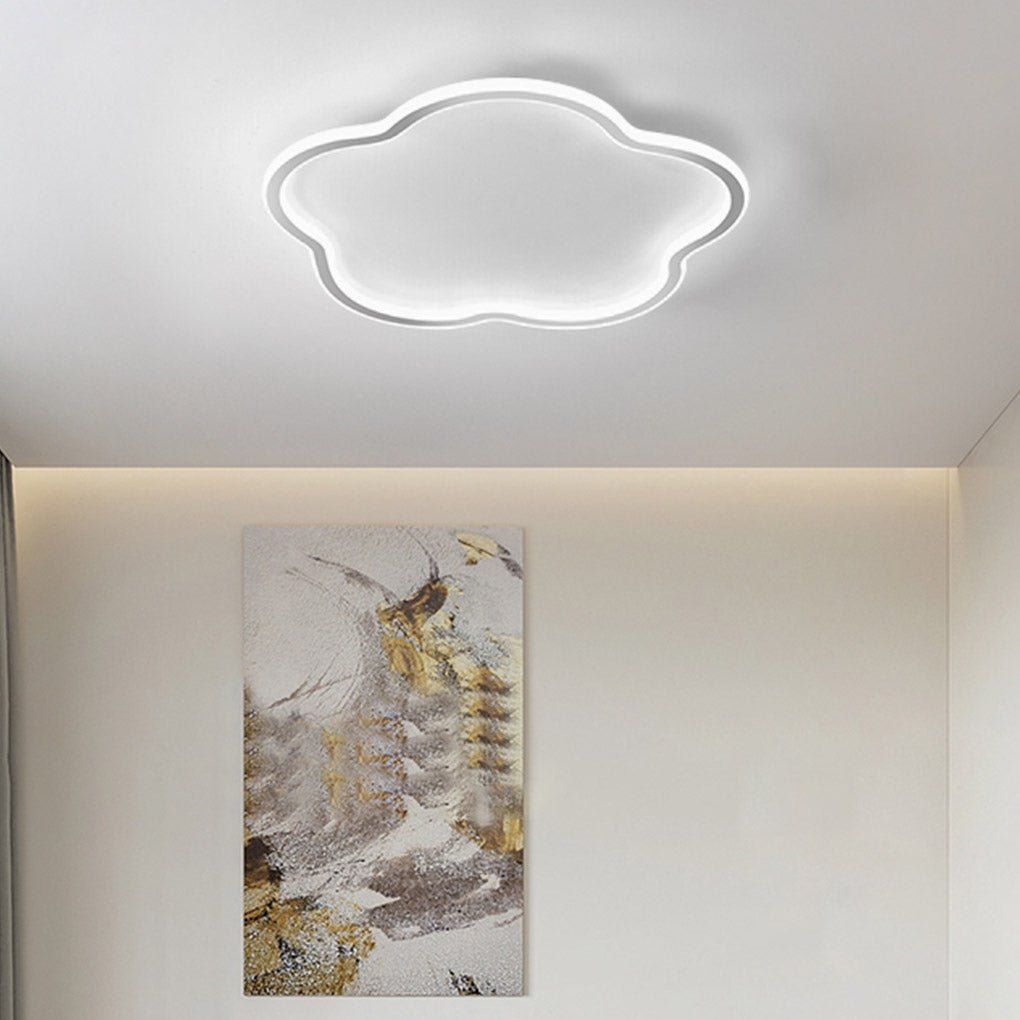 Nordic Creative Ultra-thin Cloud Shape Three Color Adjustable LED Ceiling Lamps - Dazuma