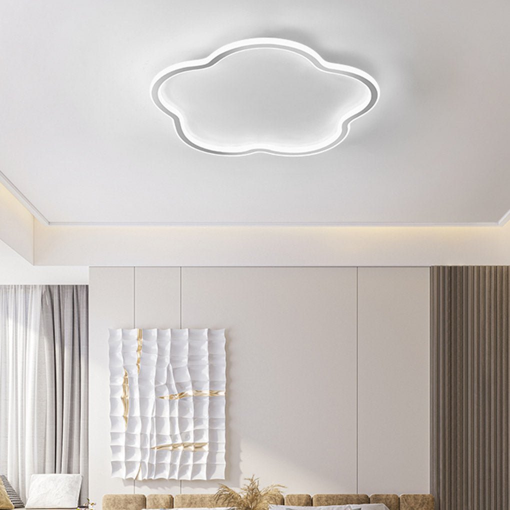 Nordic Creative Ultra-thin Cloud Shape Three Color Adjustable LED Ceiling Lamps - Dazuma