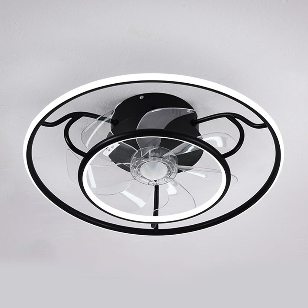 Nordic Frequency Conversion Adjustable Ceiling Fan Lights For Living Room Bedroom Dining Room - Dazuma