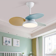Nordic Frequency Conversion Cartoon Reversible Noiseless Kids Ceiling Fan with Lights