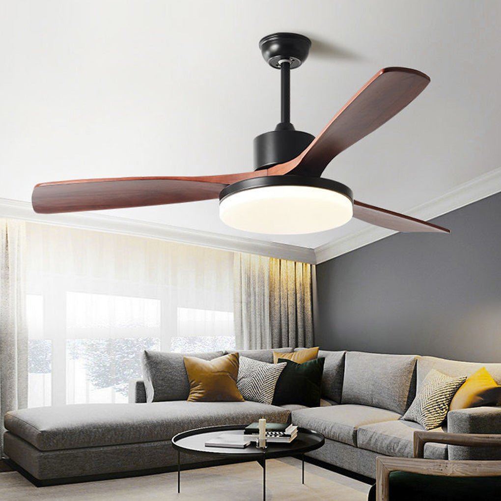 Nordic Silent Ceiling Fan Light with Remote Control Dimmable LED ...