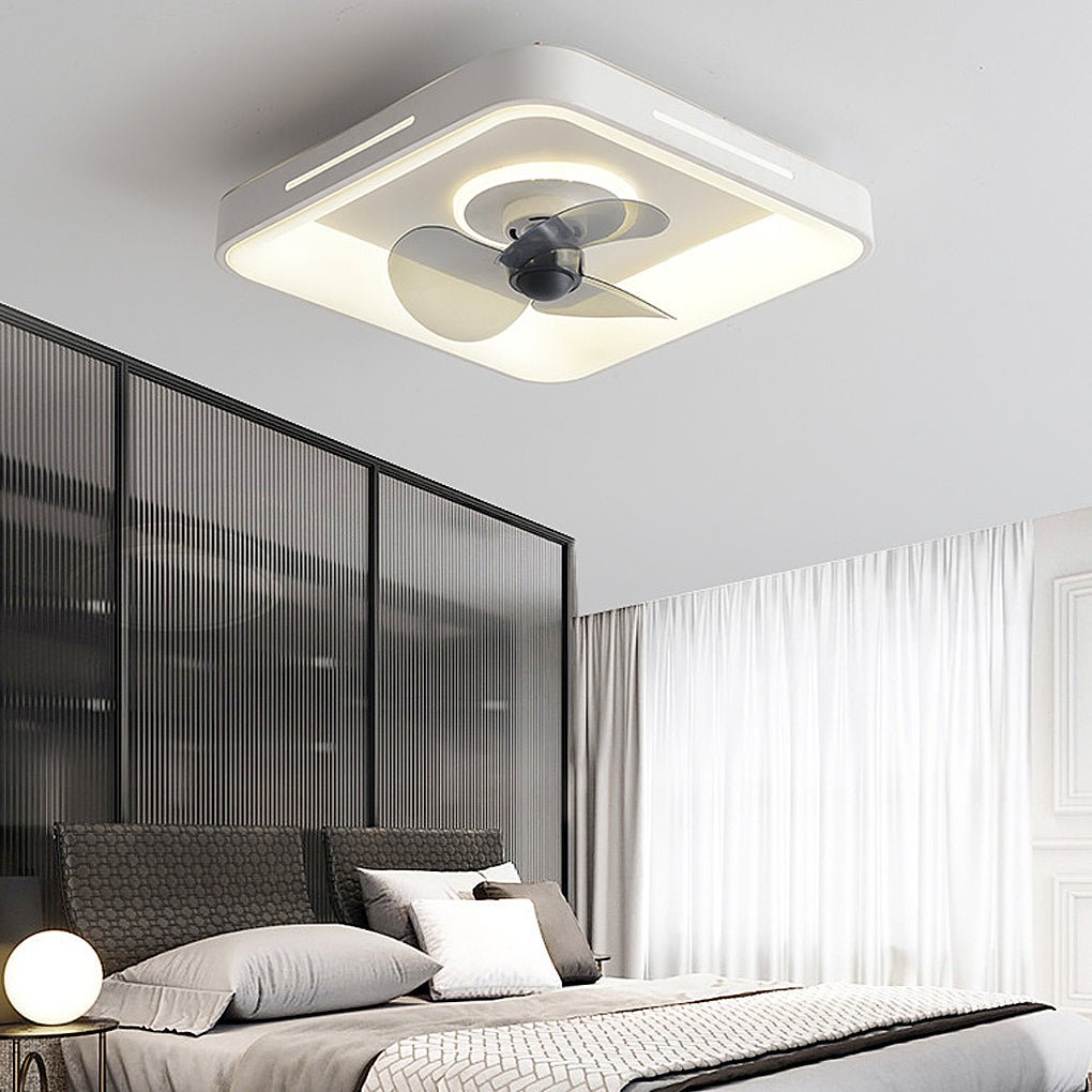 Nordic Inverter Ceiling Fan Light Ultra - thin Silent Ceiling Fan Lamp Intelligent