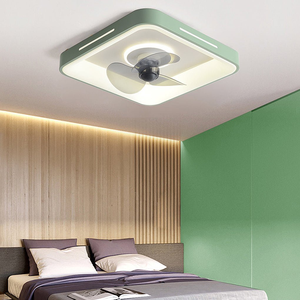 Nordic Inverter Ceiling Fan Light Ultra - thin Silent Ceiling Fan Lamp Intelligent