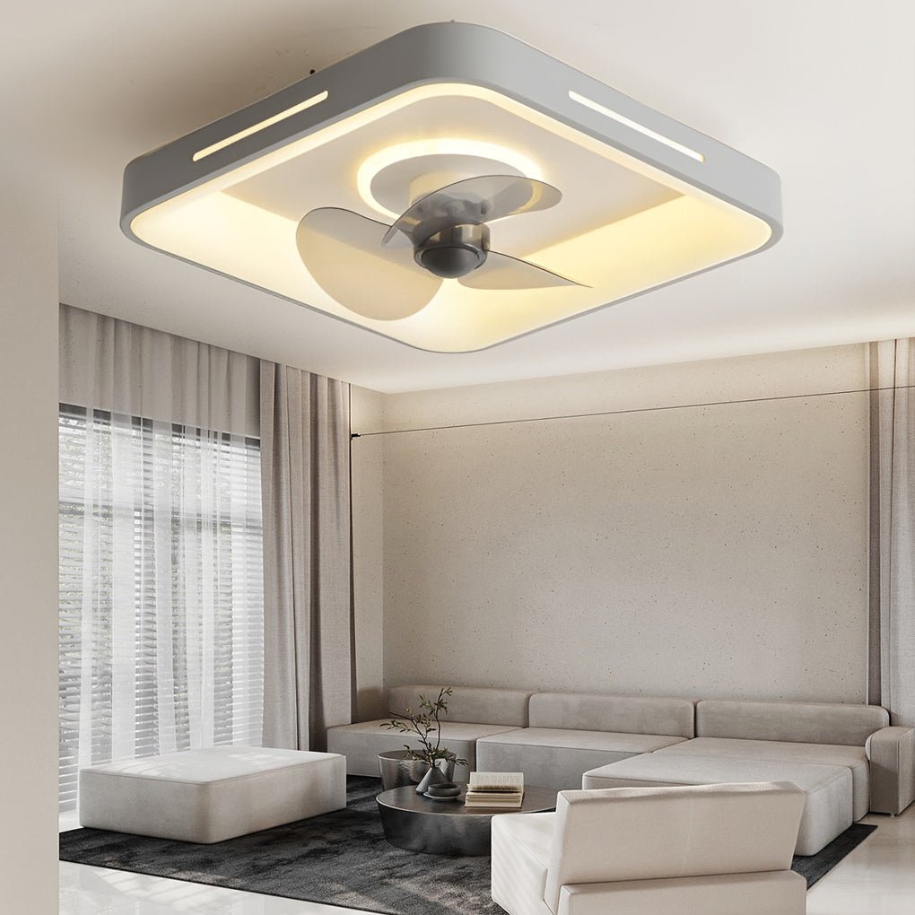 Nordic Inverter Ceiling Fan Light Ultra - thin Silent Ceiling Fan Lamp Intelligent