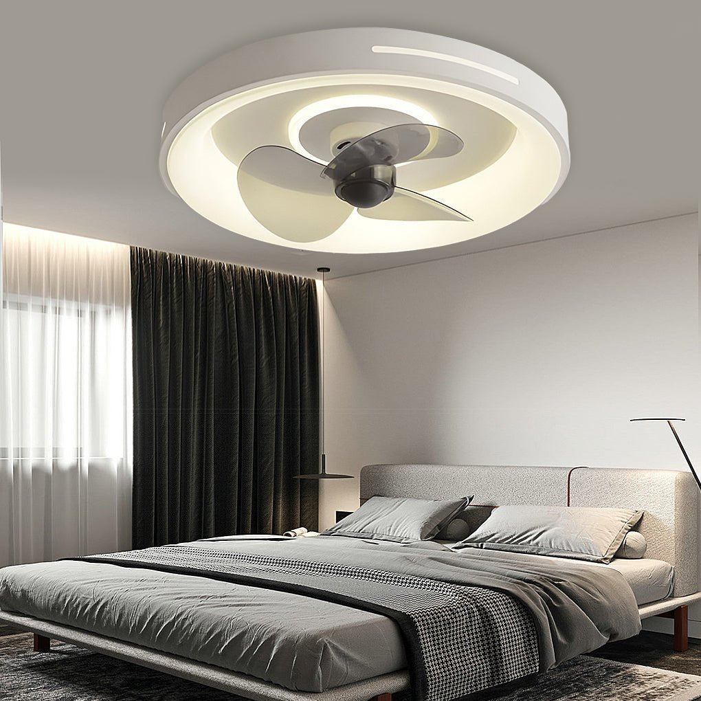 Nordic Inverter Ceiling Fan Light Ultra - thin Silent Ceiling Fan Lamp Intelligent