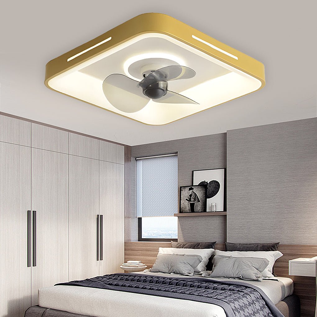 Nordic Inverter Ceiling Fan Light Ultra - thin Silent Ceiling Fan Lamp Intelligent