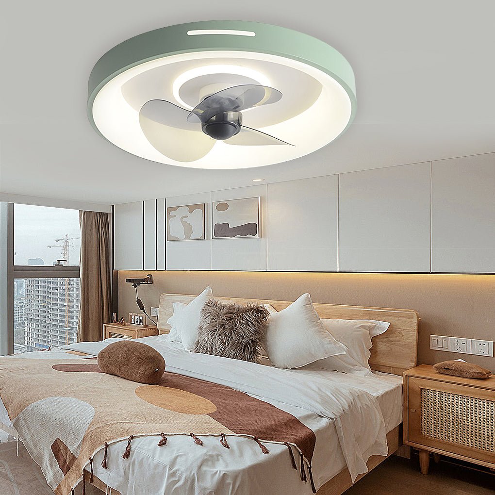 Nordic Inverter Ceiling Fan Light Ultra - thin Silent Ceiling Fan Lamp Intelligent