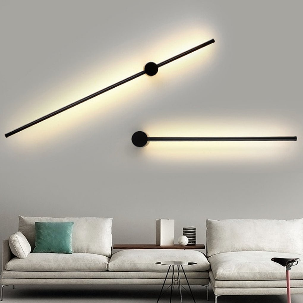 Nordic Linear Ultra - thin Long Strip LED Wall Lamp for Bedside Background Wall