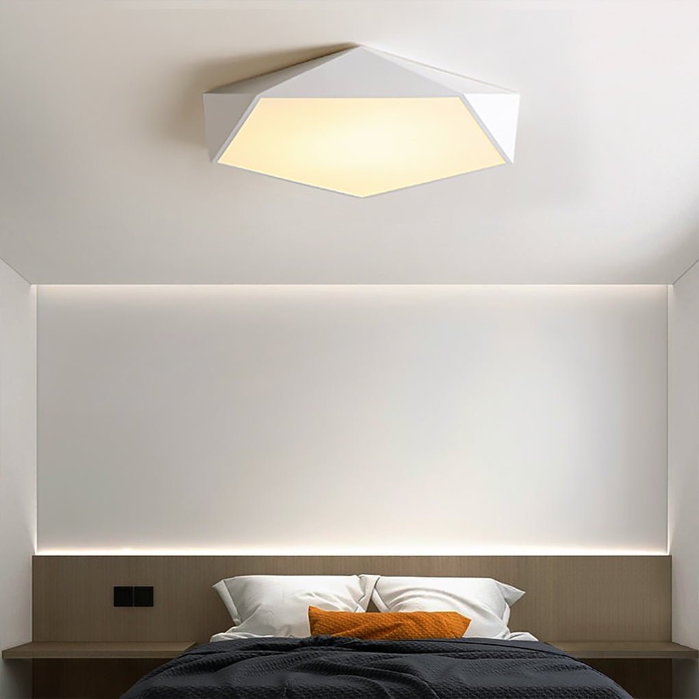 Nordic Minimalist Creative Geometric LED Three Color Dimming Ceiling Lamp - Dazuma