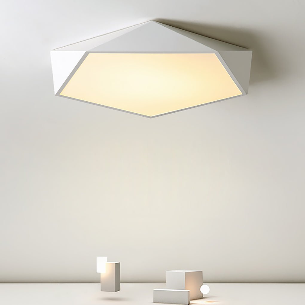 Nordic Minimalist Creative Geometric LED Three Color Dimming Ceiling Lamp