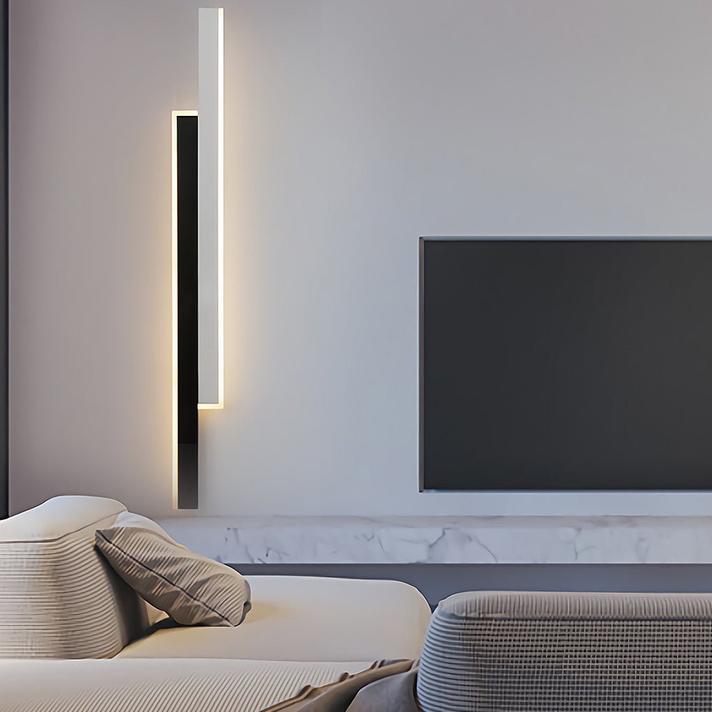 Nordic Minimalist Double Long Strip LED Wall Lamp for Living Room Bedside Aisle - Dazuma