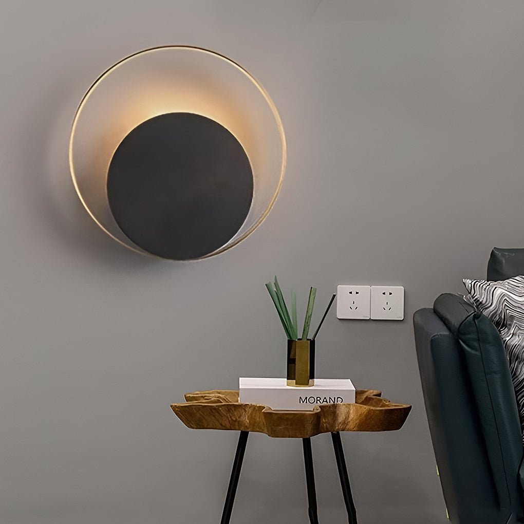 Nordic Minimalist LED Sconce Creative Round Wall Lamp Wall Sconces Wall Lights for Bedroom - Dazuma