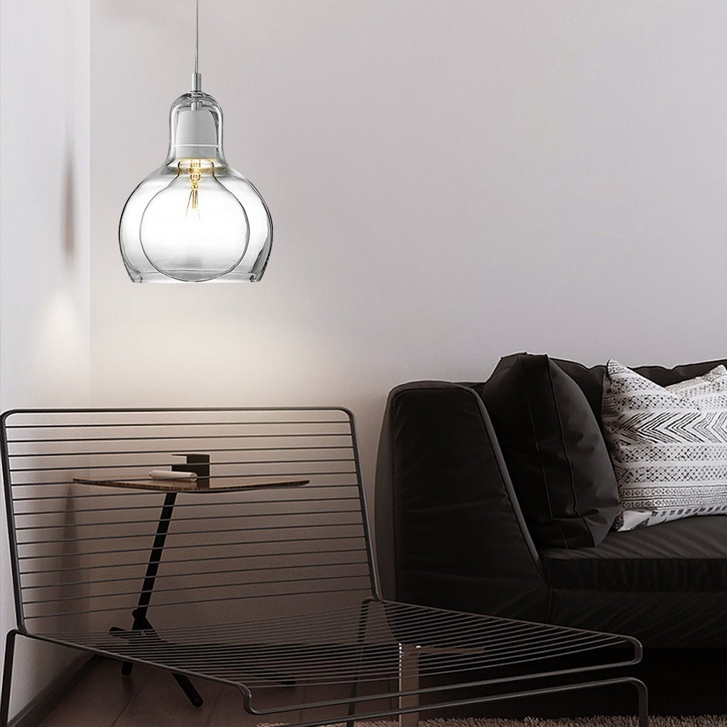 Nordic Post - modern Minimalist Glass Chandelier for Bedside Entryway Bar
