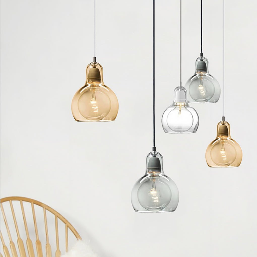 Nordic Post - modern Minimalist Glass Chandelier for Bedside Entryway Bar