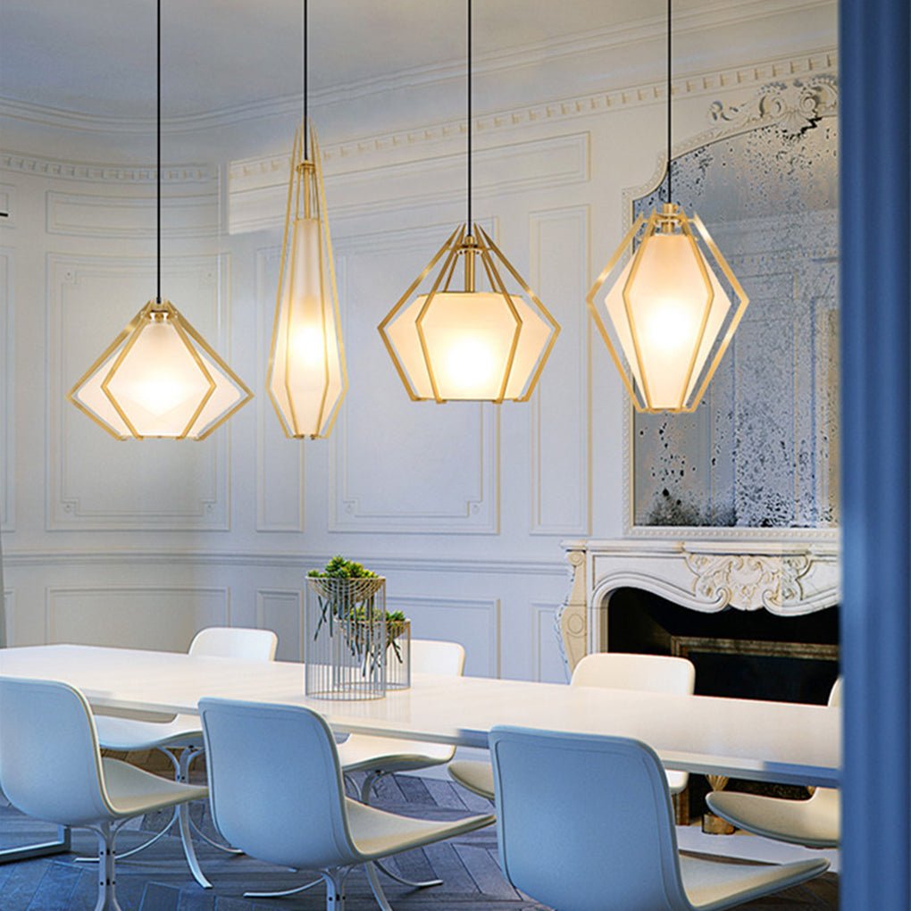 Nordic Postmodern Personality Art Glass Pendant Light for Bedside Bar