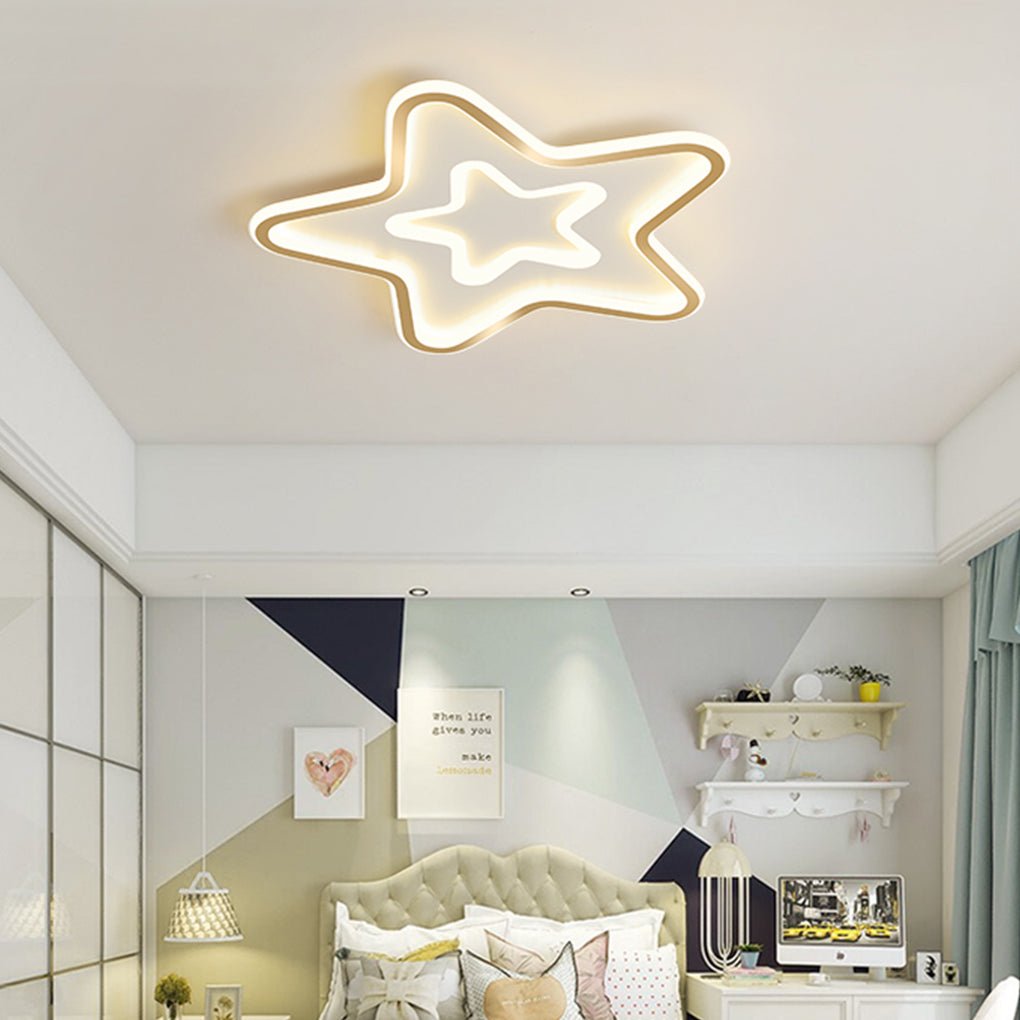 Nordic Simple LED Ultra-thin Five Pointed Star Ceiling Light Kid's Bed –  Dazuma