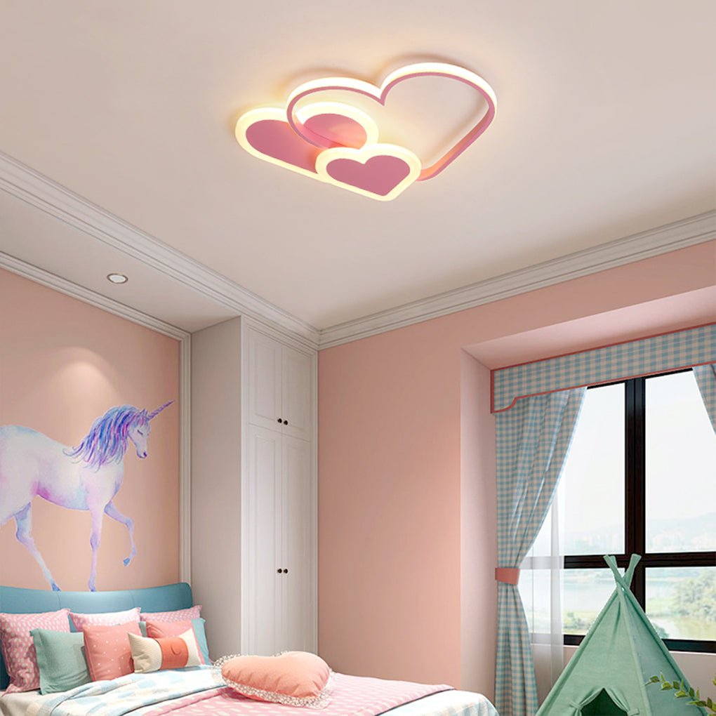 Nordic Style Creative Heart - shape INS Style LED Ceiling Lighting for Kid's Room