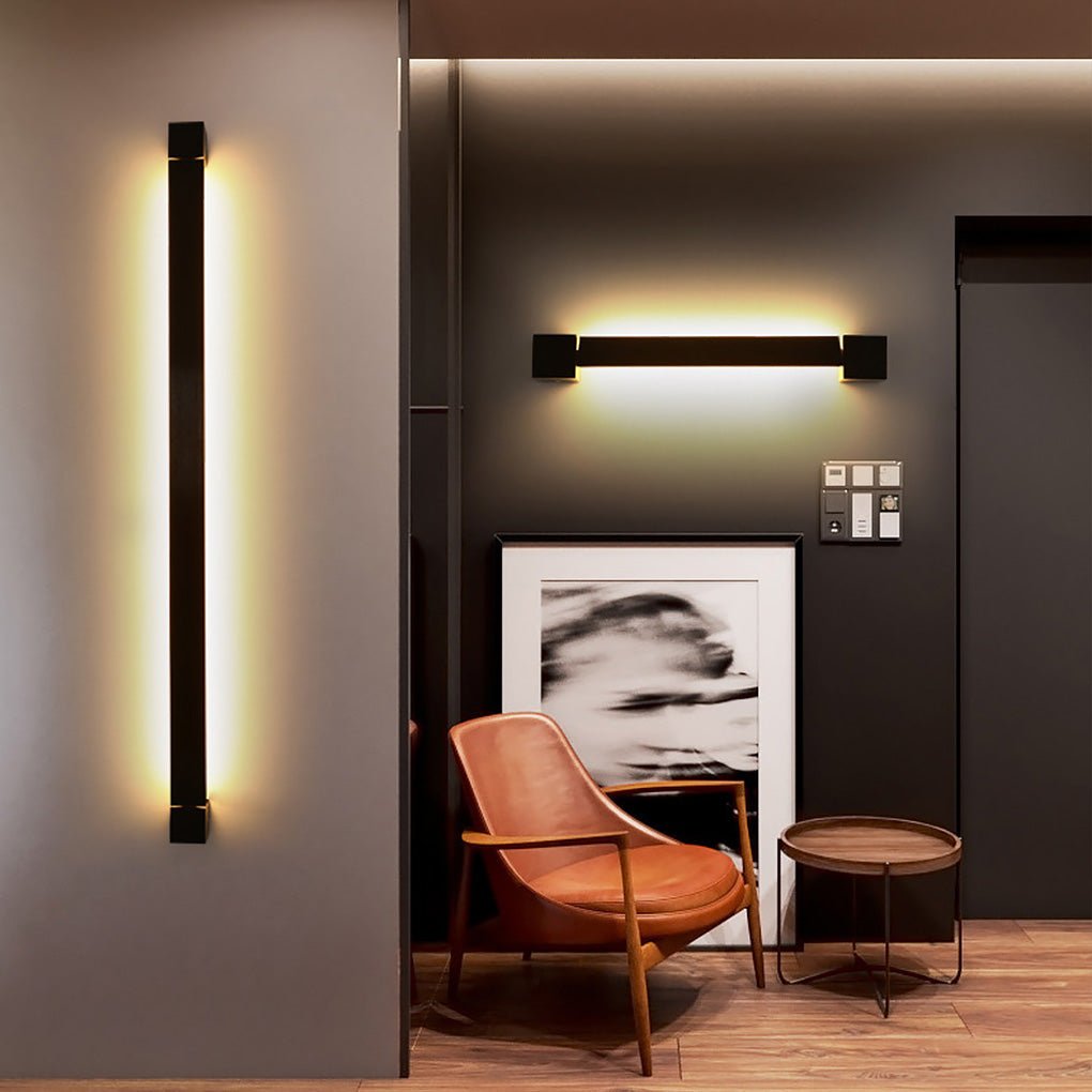 Nordic Ultra - thin Long Strip LED Bedside Background Wall Rotatable Wall Lamp