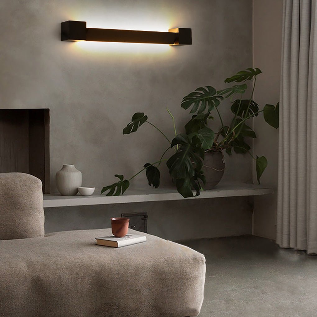 Nordic Ultra - thin Long Strip LED Bedside Background Wall Rotatable Wall Lamp