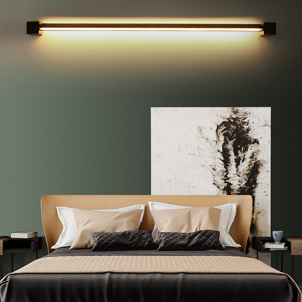 Nordic Ultra - thin Long Strip LED Bedside Background Wall Rotatable Wall Lamp