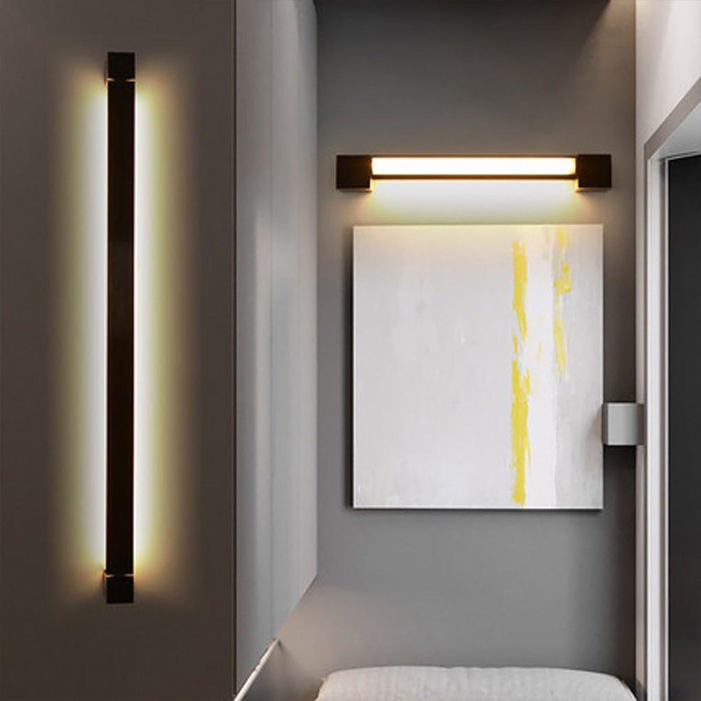 Nordic Ultra - thin Long Strip LED Bedside Background Wall Rotatable Wall Lamp