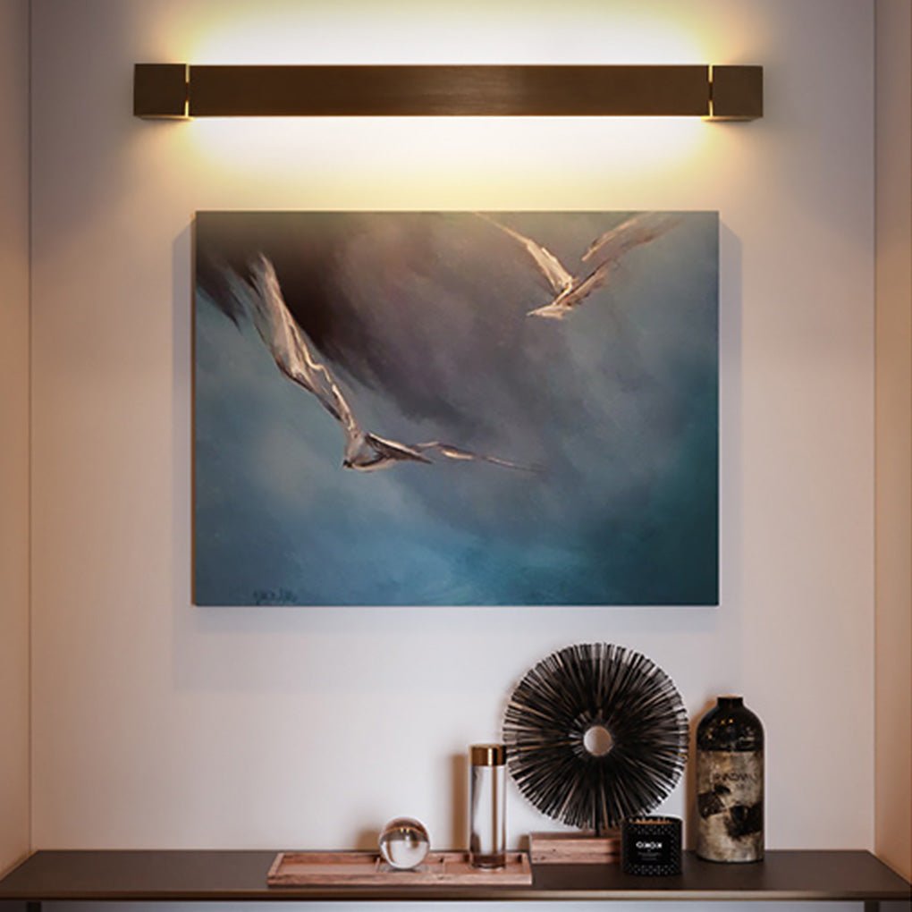 Nordic Ultra-thin Long Strip LED Bedside Background Wall Rotatable Wall Lamp - Dazuma