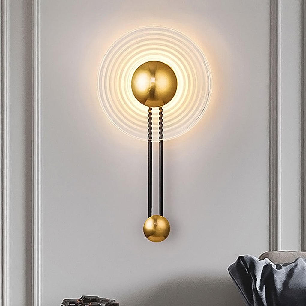 Nordic Unique Corrugated Ripple Glass Ins Aisle Bedside Decorative LED Wall Lamp - Dazuma