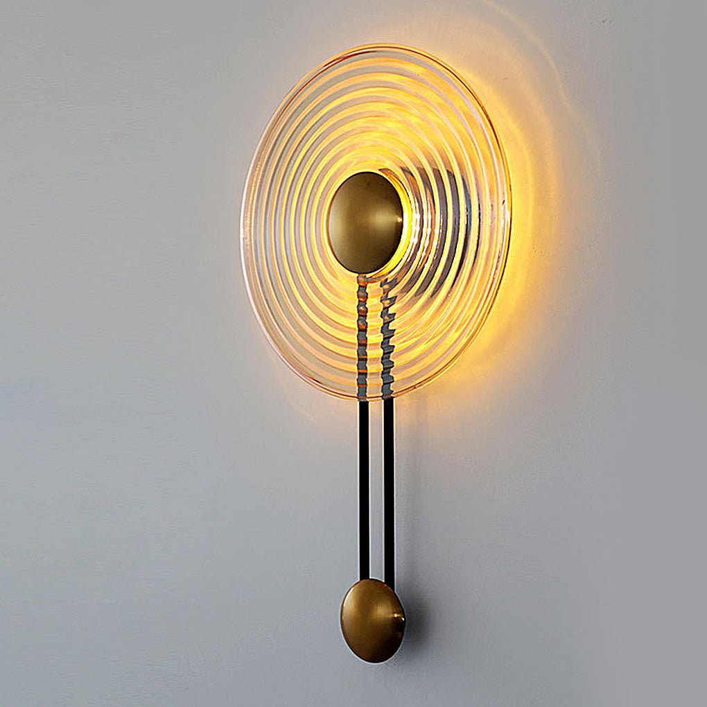 Nordic Unique Corrugated Ripple Glass Ins Aisle Bedside Decorative LED Wall Lamp - Dazuma