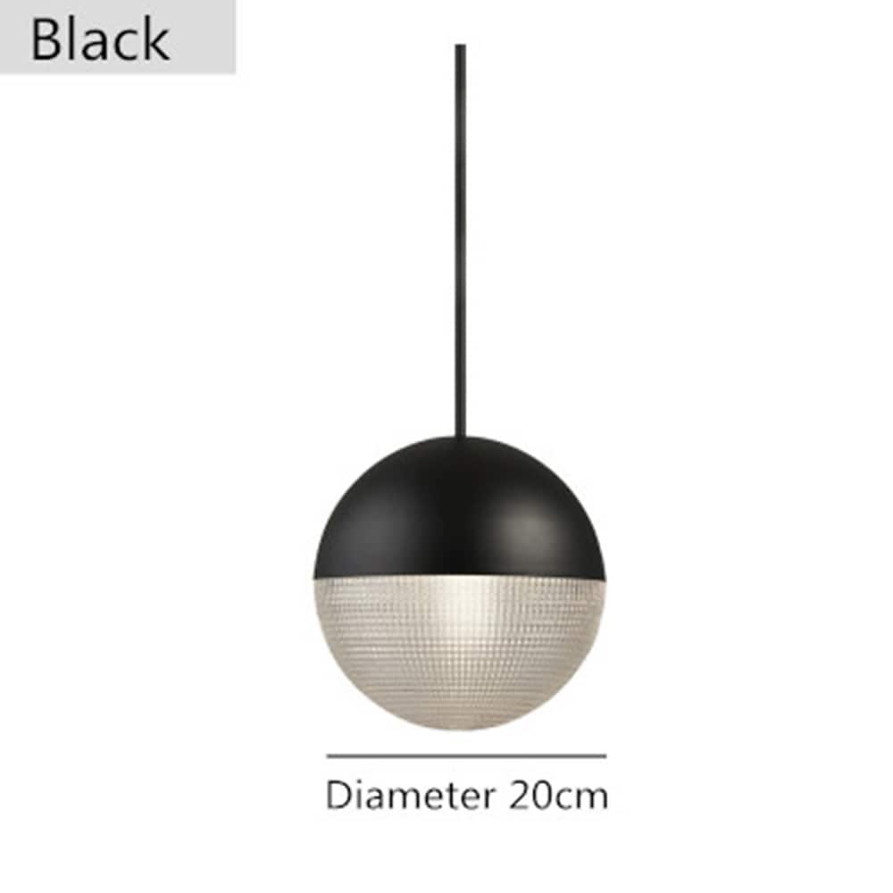 8'' LED 1-Light Single Design Pendant Light Nordic Style Metal Glass Island Lights-dazuma